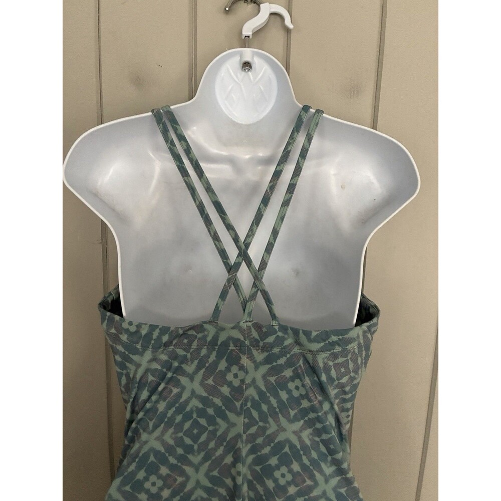 Title Nine Yes Dress M Medium Cross Back Active Built-In Bra Laguna Green - Picture 6 of 6